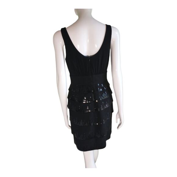 Laundry by Shelli Segal Cocktail Dress Wmn's Sz 8 Black Sequined Sleeveless - Picture 3 of 14